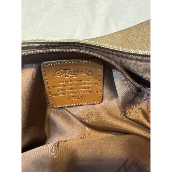 Fossil Vintage Floral Tapestry Shoulder Bag With Leather Strap & Brass Studs - Picture 4 of 6